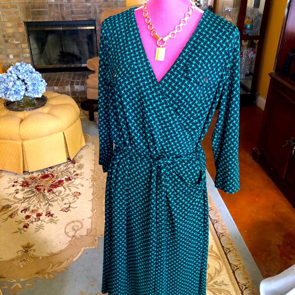 Talbots NEW Faux wrap gorgeous dress 1X